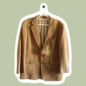 Real Camel Hair Vintage XL Blazer Camel Brown